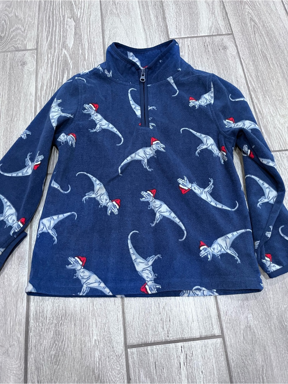 OshKosh B'gosh Navy Blue Dino Half-Zip Fleece Pullover